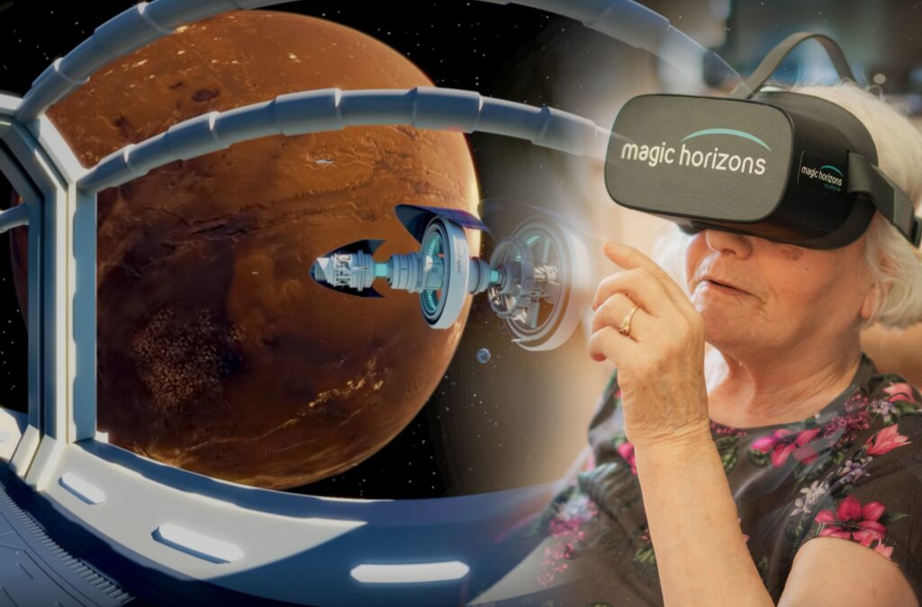Ältere Damen mit Virtual Reality-Brille