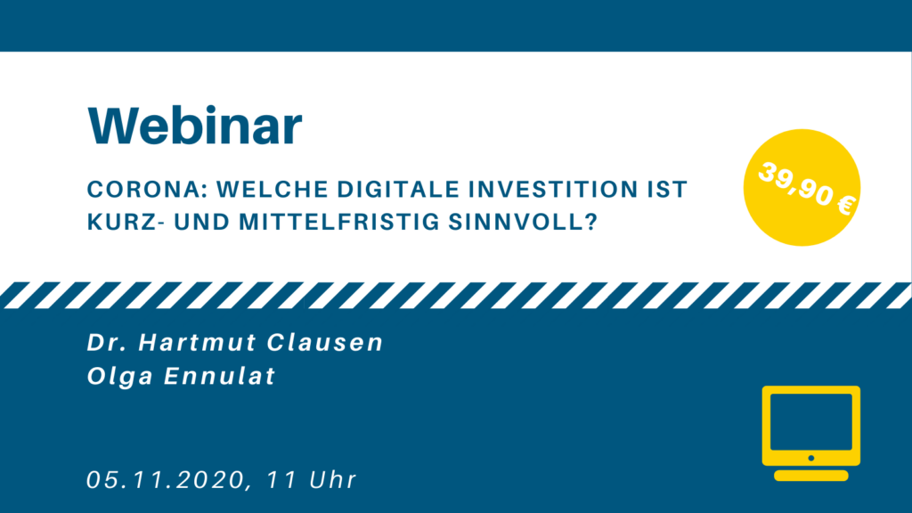 Webinar Ankuendigung mit Dr. Clausen vom 5.11.2020