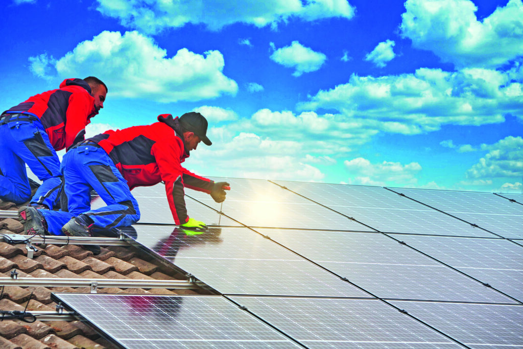 Solaranlage auf dem Dach
