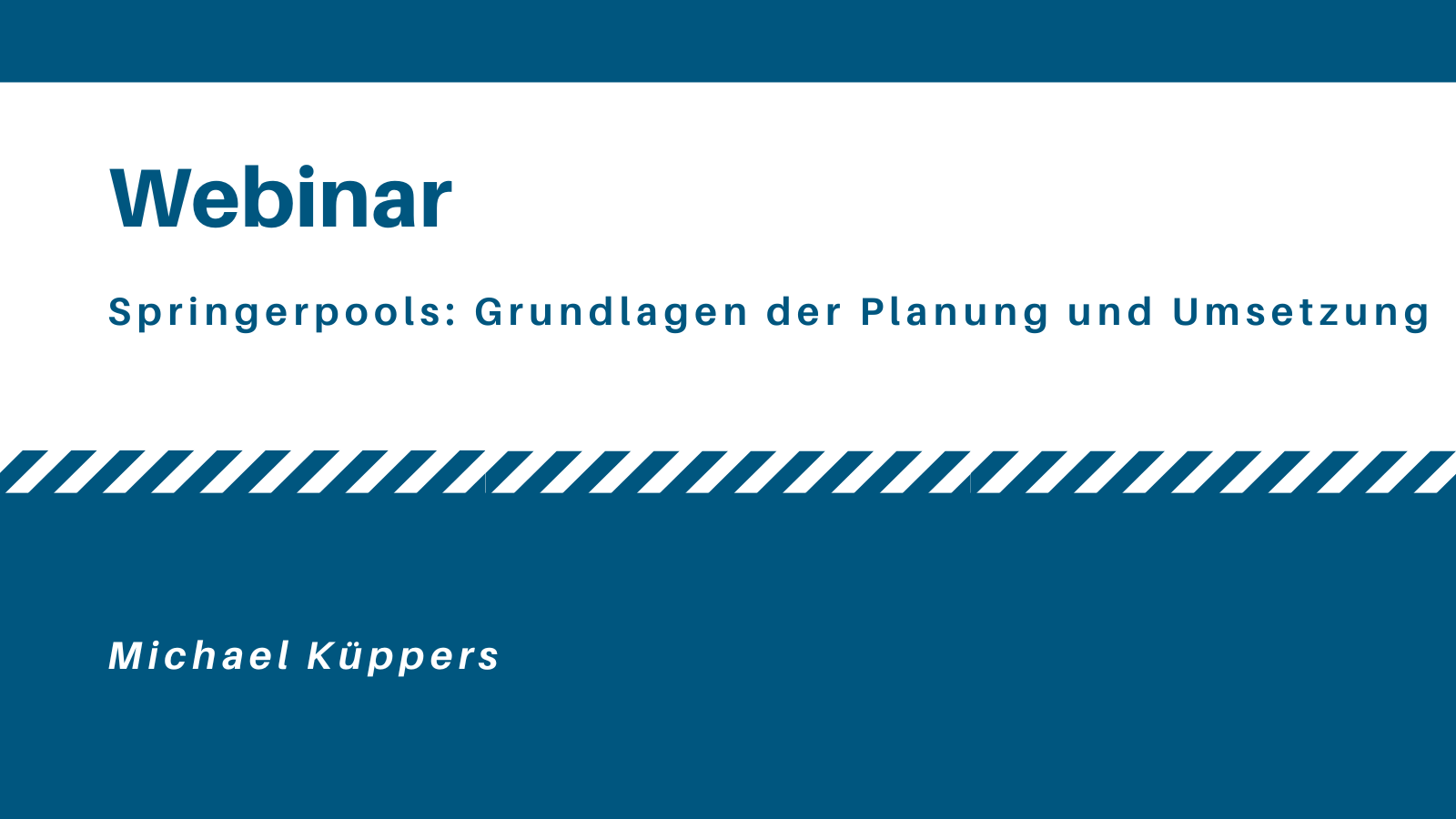 Springerpools: Grundlagen der Planung und Umsetzung - Altenheim
