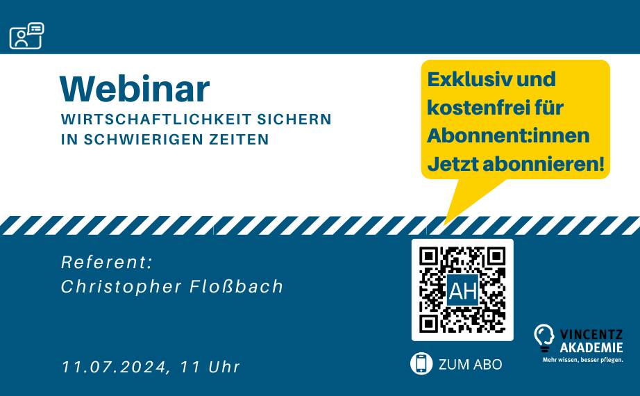 Altenheim Webinar: Wirtschaftlichkeit sichern in schwierigen Zeiten