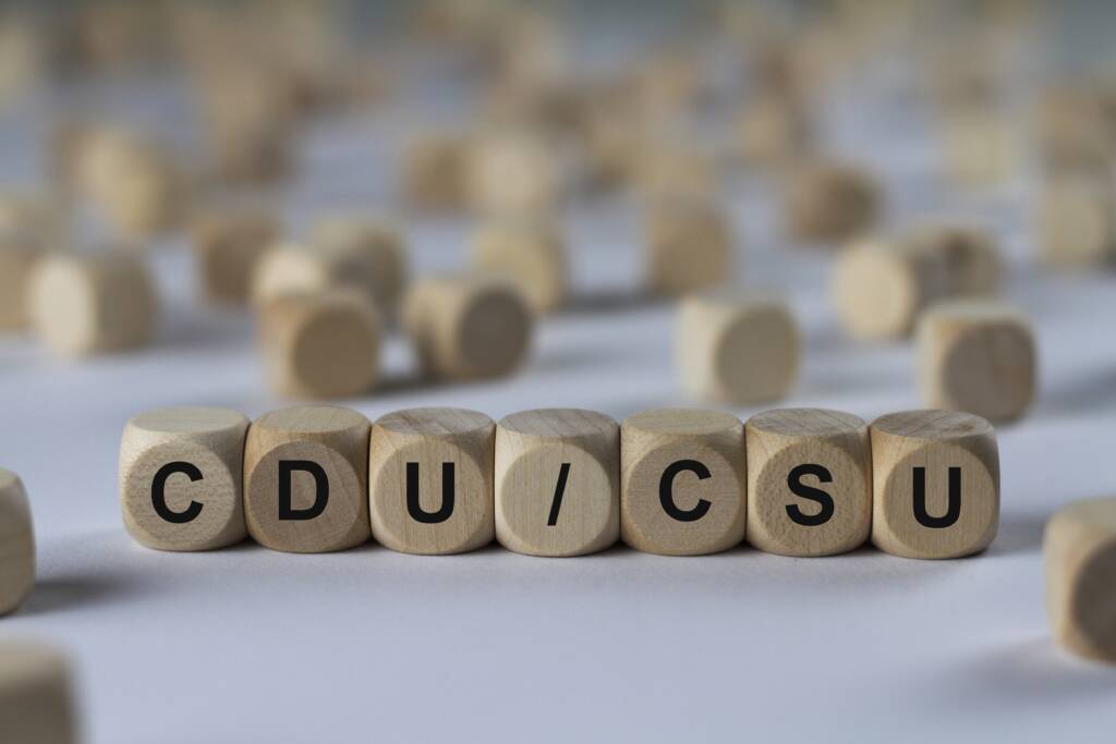 CDU/CSU - Holzwürfel mit Buchstaben