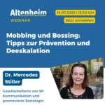 Altenheim Webinar zum Thema Mobbing und Bossing: Tipps zur Prävention und Deeskalation